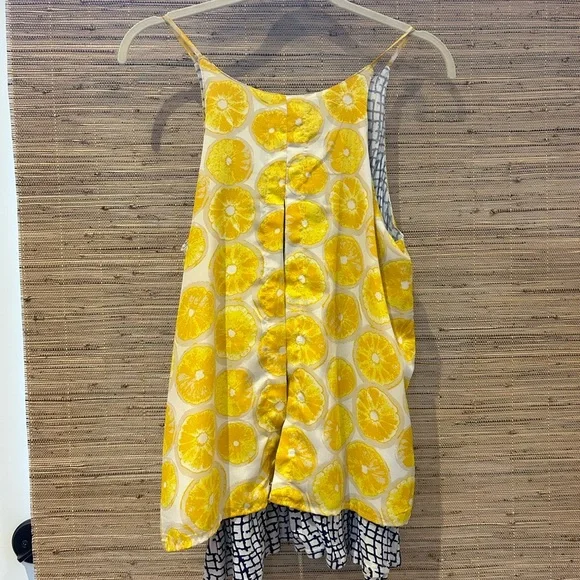 Anthropologie Porridge Yellow Lemon Swing Top Women’s Medium - Picture 4 of 7